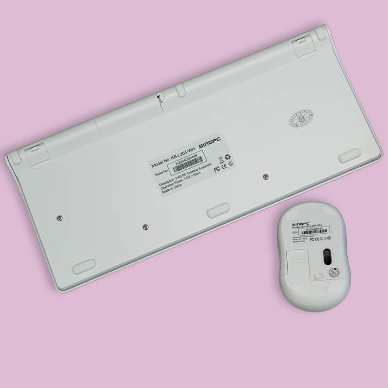 Bộ bàn phím và chuột không dây SingPC WKB-L264CB Trắng12